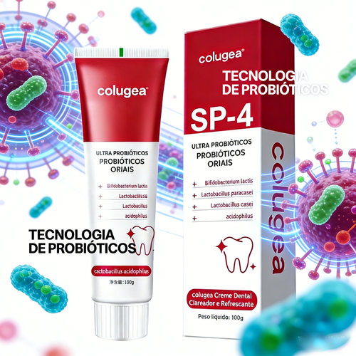 Creme Dental Colugea SP-4 Probióticos | Dentes Brancos Angola | Entrega Gratuita + Pague ao Receber 🚚💸
