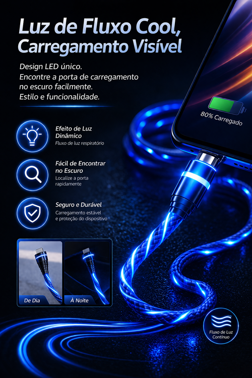 ✅ Cabo Carregador 4 em 1 240W Super Rápido KINKONG WEKOME, Compatível com iPhone, Android, Notebook, Resistente e Duradouro