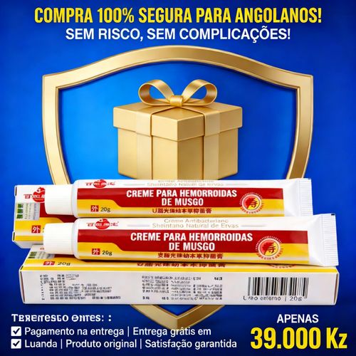 Pomada para Hemorroidas de Musgo | Alívio Rápido Natural Luanda Angola