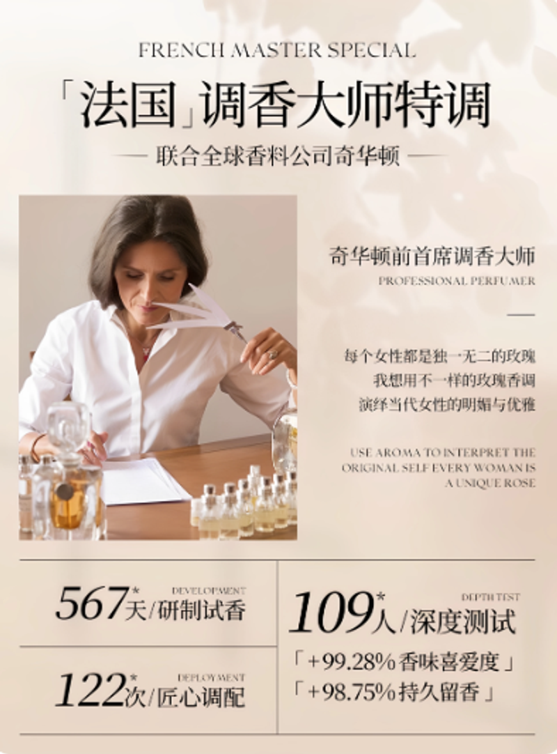 香水女士持久淡香留香72小時高級小衆荔枝玫瑰大牌正品官方旗艦店