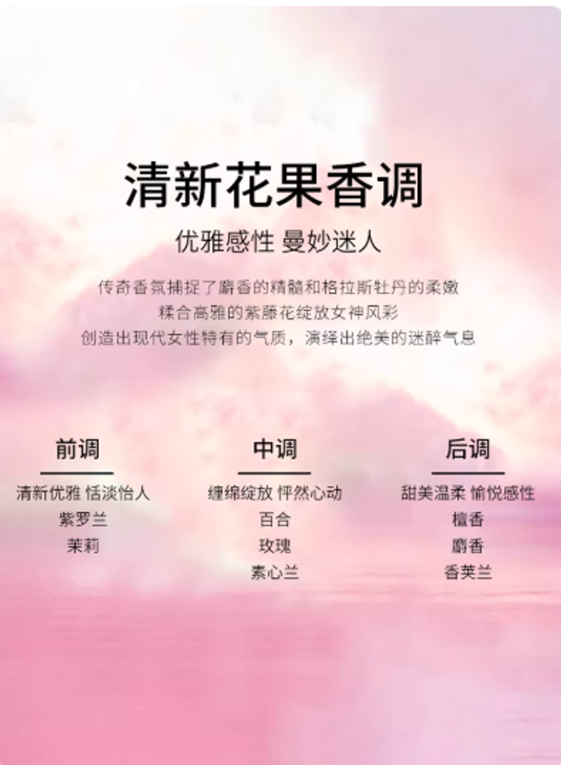 聖美倫傳奇女士淡香水持久留香花果香清新自然學生少女送小樣正品