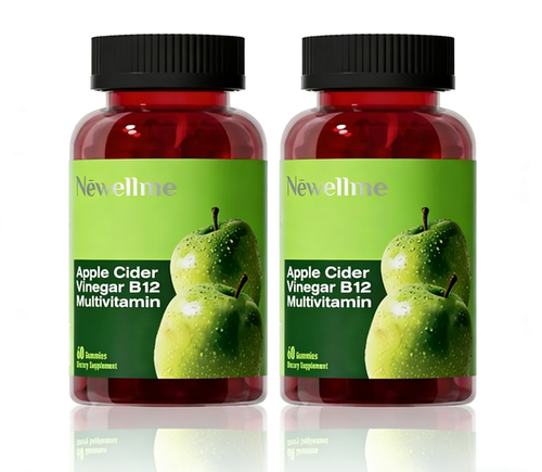 Apple Cider Vinegar Gummies Formulated to Support Normal Energy Levels & Gut Health - Supports Digestion, Detox & Cleansing - ACV Gummies WVIT B12 Dietary Edible Fitness