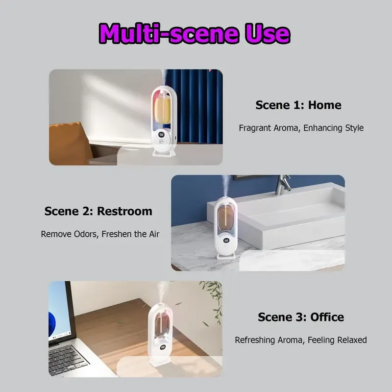 Hilton  Essential Oil Diffuser with Atmosphere Light Function, 1 Set USB Powered Essential Oil Diffuser with Essential Oil, Home Fragrance for Living Room, Bedroom, Office