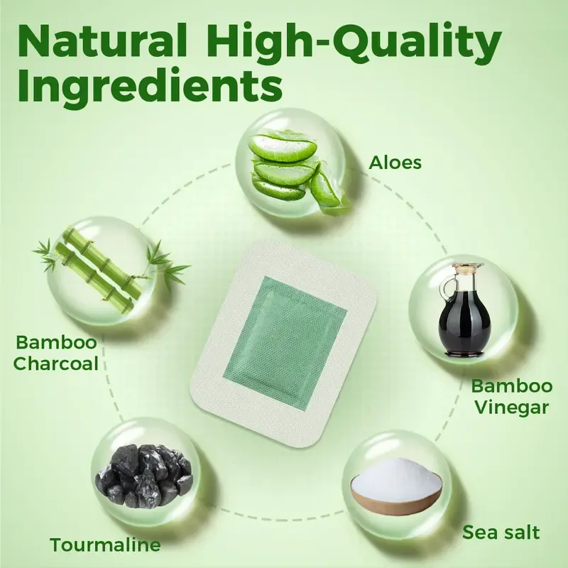 Villsure Deep Cleansing Foot Pads Foot Care With 50 Patches,Natural Aloes,Sea salt,Tourmaline,Herbal Foot Detox Patches For Foot Care,Adhesive Sheets, lmprove Sleep Quality,Relieve Fatigue and Exhaustion,Cleanse the Body & Mind,Bamboo Detox