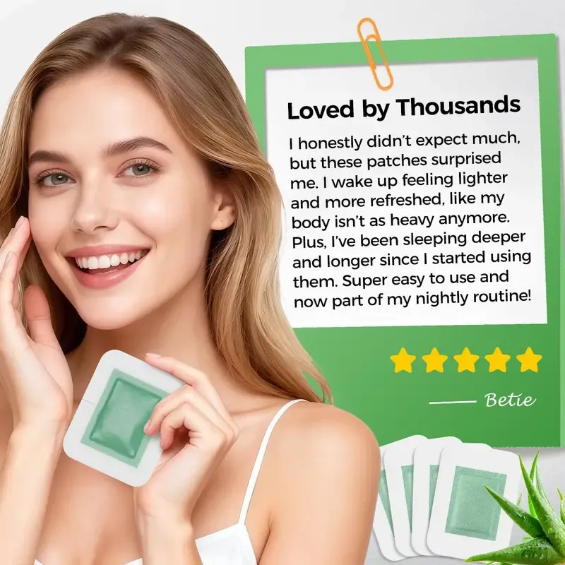 Villsure Deep Cleansing Foot Pads Foot Care With 50 Patches,Natural Aloes,Sea salt,Tourmaline,Herbal Foot Detox Patches For Foot Care,Adhesive Sheets, lmprove Sleep Quality,Relieve Fatigue and Exhaustion,Cleanse the Body & Mind,Bamboo Detox