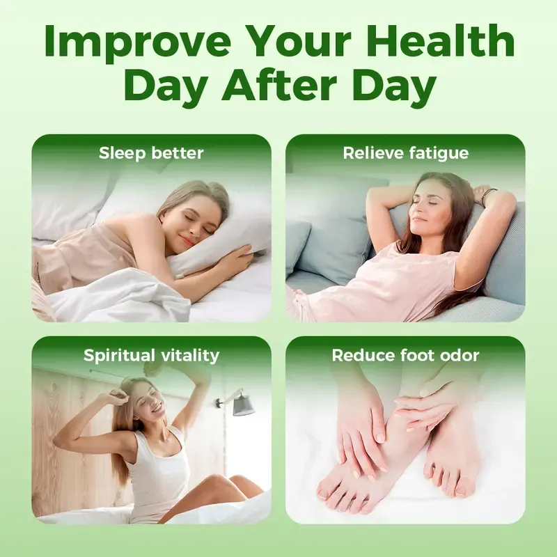 Villsure Deep Cleansing Foot Pads Foot Care With 50 Patches,Natural Aloes,Sea salt,Tourmaline,Herbal Foot Detox Patches For Foot Care,Adhesive Sheets, lmprove Sleep Quality,Relieve Fatigue and Exhaustion,Cleanse the Body & Mind,Bamboo Detox