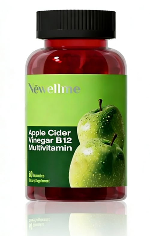 Apple Cider Vinegar Gummies Formulated to Support Normal Energy Levels & Gut Health - Supports Digestion, Detox & Cleansing - ACV Gummies WVIT B12 Dietary Edible Fitness