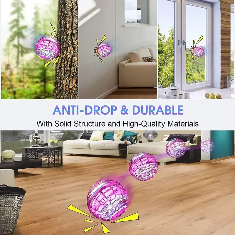 🛸Ufo Smart Inductive Spinning Ball Magic Flying 🤖Ball Levitation Ball Fingertip Glowing Magic Ball Stress Relief Toy for Kids,🌀360°Rotating Hand Controlled Drone Orbit,🖐️Hand Controlled Mini Drone with Led Lights, 🤖Cool Toys Gift for Boys & Girls
