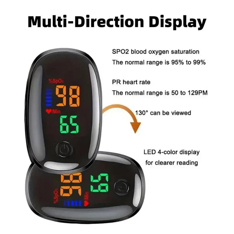 Portable Non-Invasive Wellness Tracker - Real-Time Heart Rate & Oxygen Monitor (Ideal Gift)