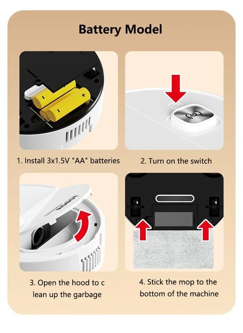 Mini Robot Vacuum | Targets Corners, Cleans Automatically