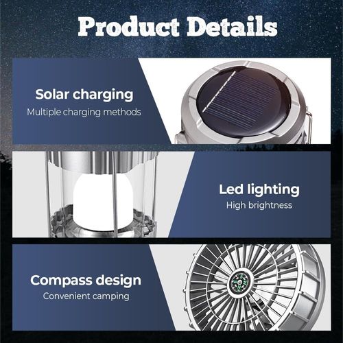 2-in-1 Adventure Solar Light & Portable Fan
