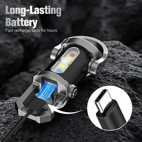 Portable Rechargeable Bright Keychain Flashlight