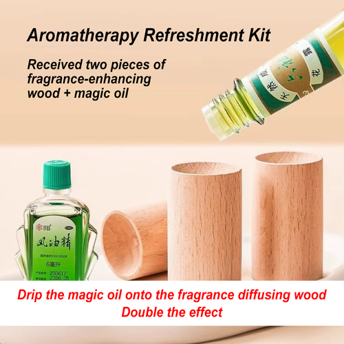 Aromatherapy Refreshment Kit | Premium Sandalwood Diffuser & magic oil| Portable Relief for Mental Fog & Minor Discomfort