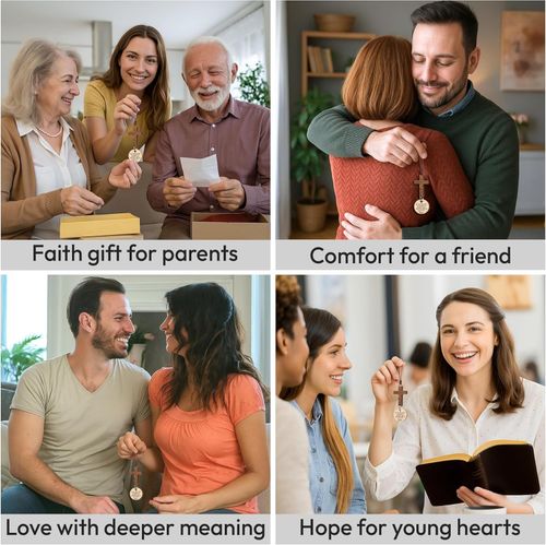 PeaceMark Cross Pendant｜Wearable & Hangable Solid Wood Cross, Your Daily Reminder of Faith