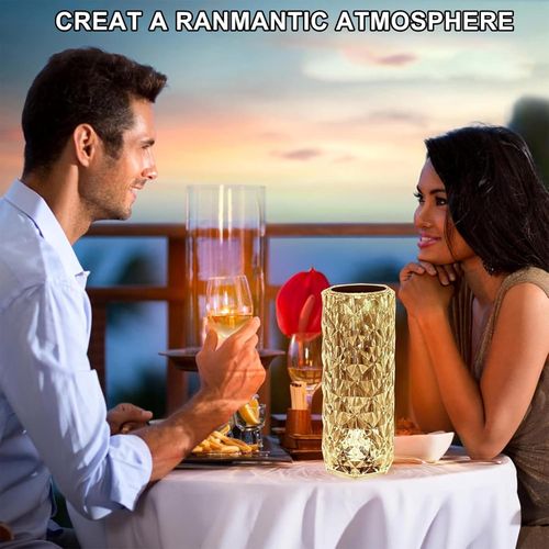 Crystal Dimming Night Light | 16 Colors, Touch to Change