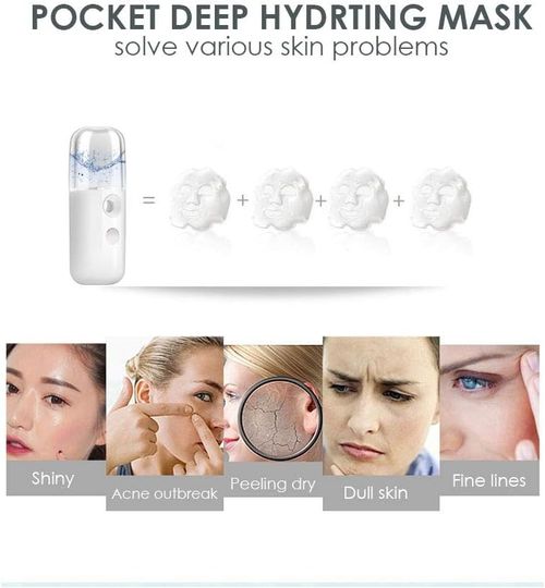 Spray facial steaming, hydrating and humidifying portable atomizer