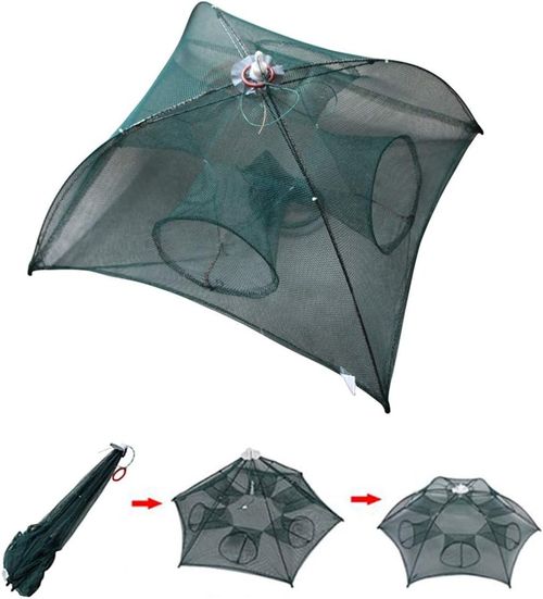 Automatic Umbrella Fish & Shrimp Trap | Throw to Open, Await Harvest