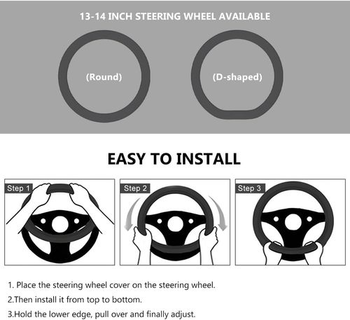 SureGrip Silicone Steering Wheel Cover｜Anti-Slip, Sweat-Absorbent, Stays Cool Under the Sun, For a Secure Grip Every Trip