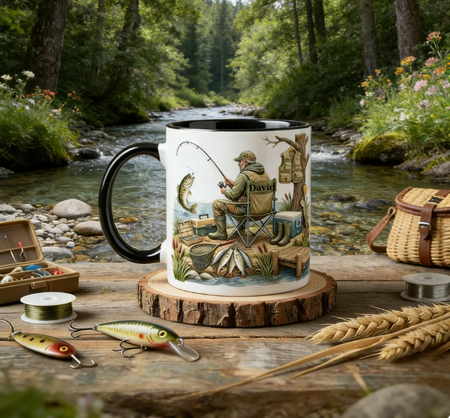 Personalised Hooked on Fishing Mug – A Special Gift for Anglers