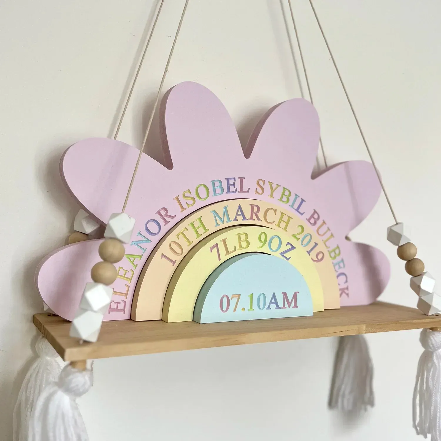 Personalized Lucky Sun Stacking Game — Creative Newborn Keepsake