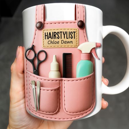 Custom Name Hairdresser Mug – Salon Tool Design, Thoughtful Gift for Stylists