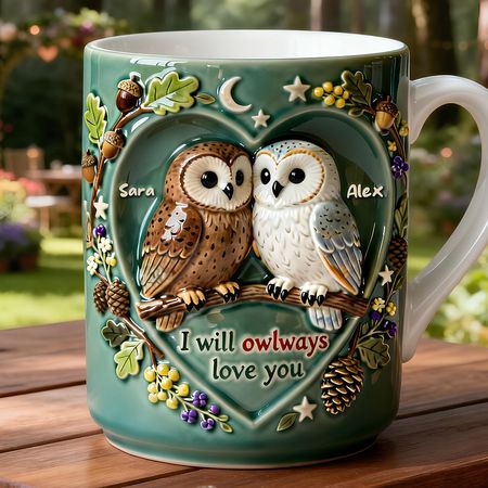 Owl Couples Coffee Mug - Personalized Gifts For Couples