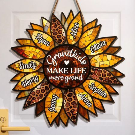 Custom Wood Sign - Personalized Birthday Gifts For Mom, Grandma - Forever Thankful For You