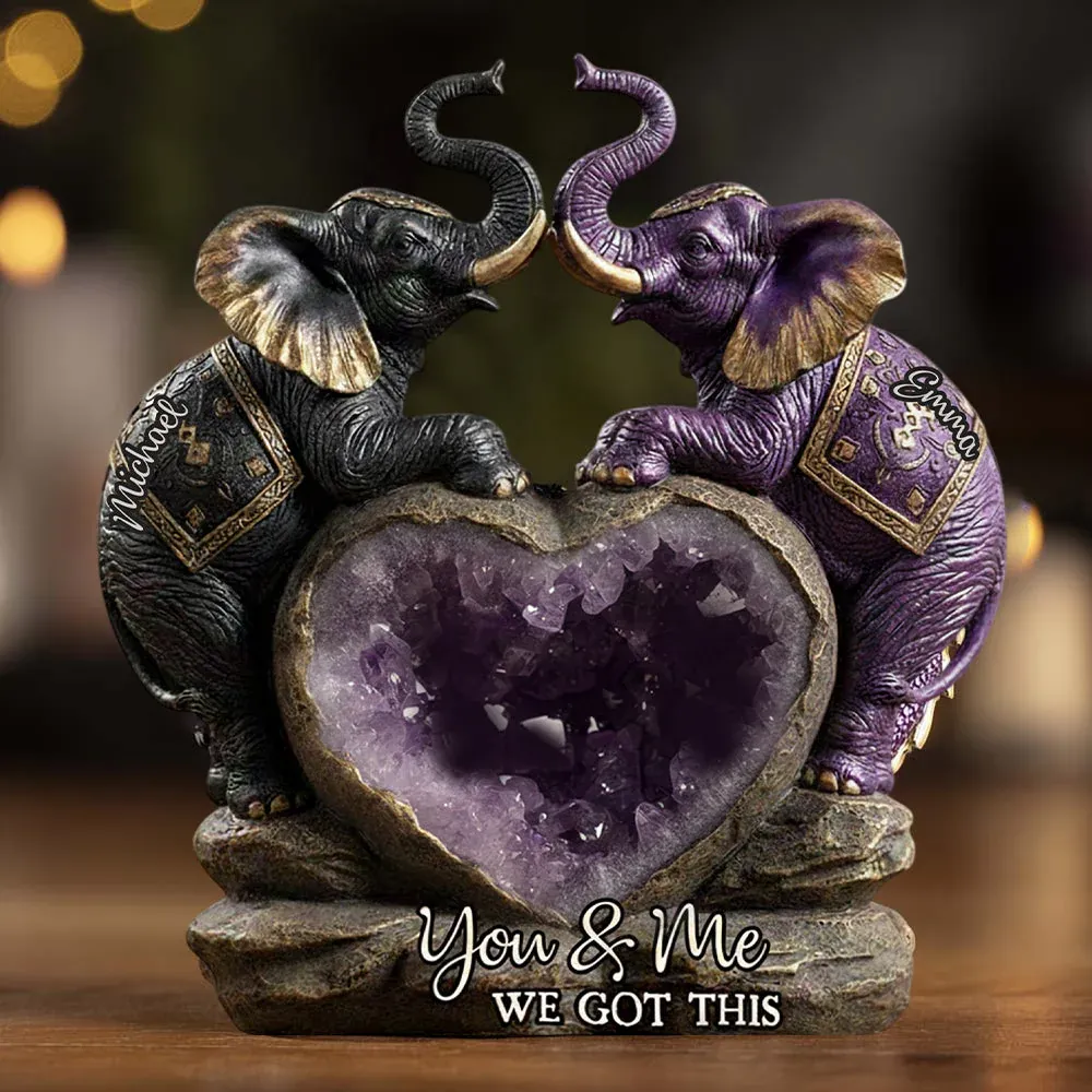 You & Me We Got This-PersonalizedElephant Custom Shaped Acrylic Plaque