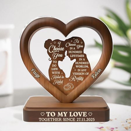 To My Love - Personalized Custom Shaped Squared Acrylic Plaque