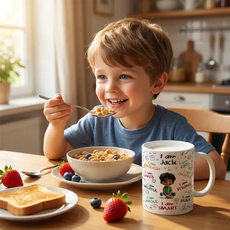 Personalised Affirmation Mug with Name – Positive Message Gift