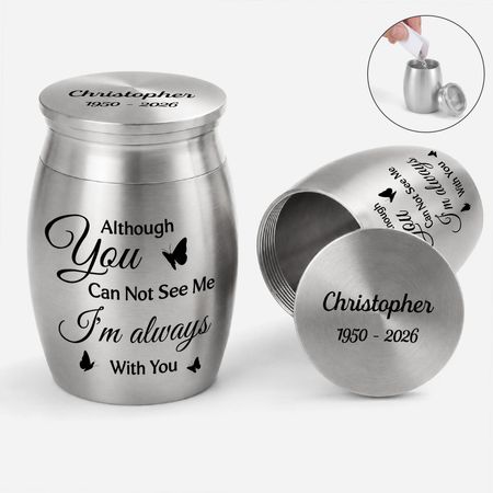 I'm Always With You Mini Urn - Personalized Memorial Gifts for Loss of Mom-Dad