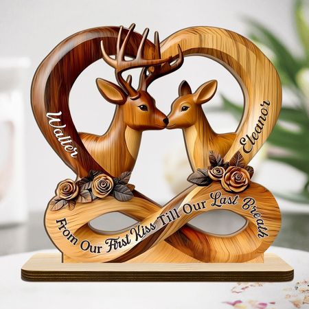 Eternal Love Mark - Personalized Acrylic Signboard, Flat Bottom