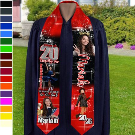 Custom Photo She Believed She Could Graduation Stoles