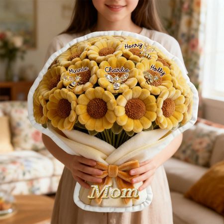 Sunflower Mom - Personalized Custom Shaped Pillow - Gift For Mom
