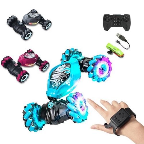 2.4G High Speed Drift Gesture Watch Remote Control Vehicle Toy Double Sided Stunt Rc Cars with Light