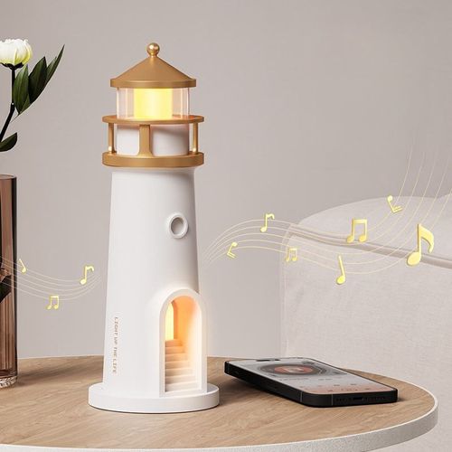 Moonlight Tower Projection Desk Lamp Rechargeable Moonlight Human Body Sensing Bedroom Led Table Lamp