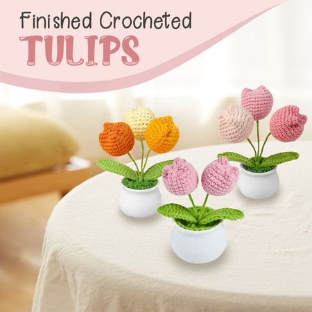 （Finished product）Finished Crocheted Tulips