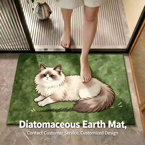 Diatomaceous Earth Bath Mat – Super Absorbent Non-Slip Rug for Bathroom, Shower, Toilet, Kitchen Sink, and Bedroom Doorway