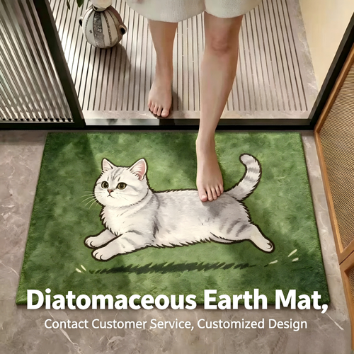 Diatomaceous Earth Bath Mat – Super Absorbent Non-Slip Rug for Bathroom, Shower, Toilet, Kitchen Sink, and Bedroom Doorway