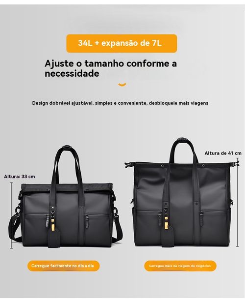 Mala de Academia e Viagem Masculina Estilosa e Moderna, Mala Esportiva Impermeável com Grande Capacidade e Separação Seco,Molhado, Mala de Mão Simples para Bagagem