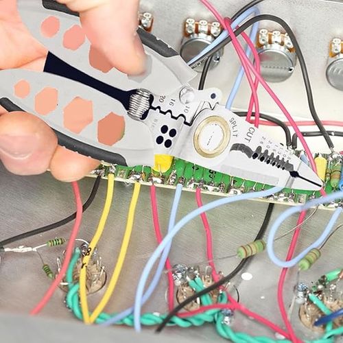 Descascador e cortador de fios, 7 polegadas – Ferramenta portátil multifuncional para decapar cabos