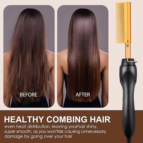 Pente alisador elétrico de cerâmica com função de modelar encaracolar