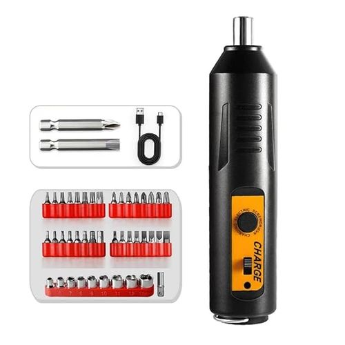 Conjunto de aparafusadora elétrica recarregável