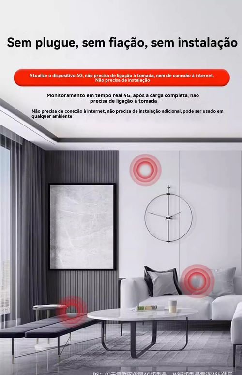 Câmara Inteligente WiFi com PIR Humano, Sem Tomada, Controlo pelo Telemóvel