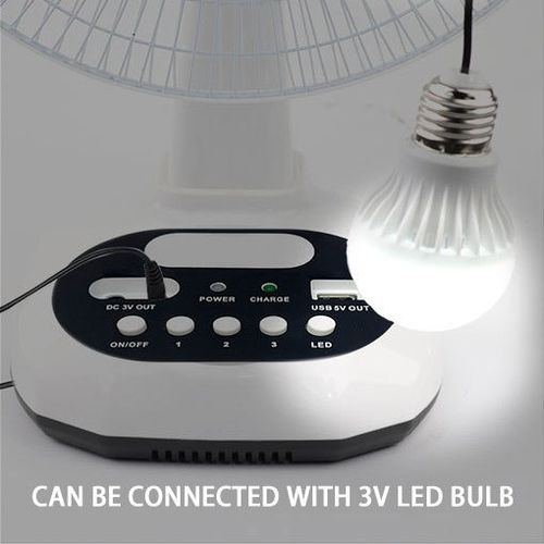 Kit de ventoinha solar de 30 cm com luz recarregável, bateria de longa duração, ventoinha de mesa portátil de alta potência para uso ao ar livre.**