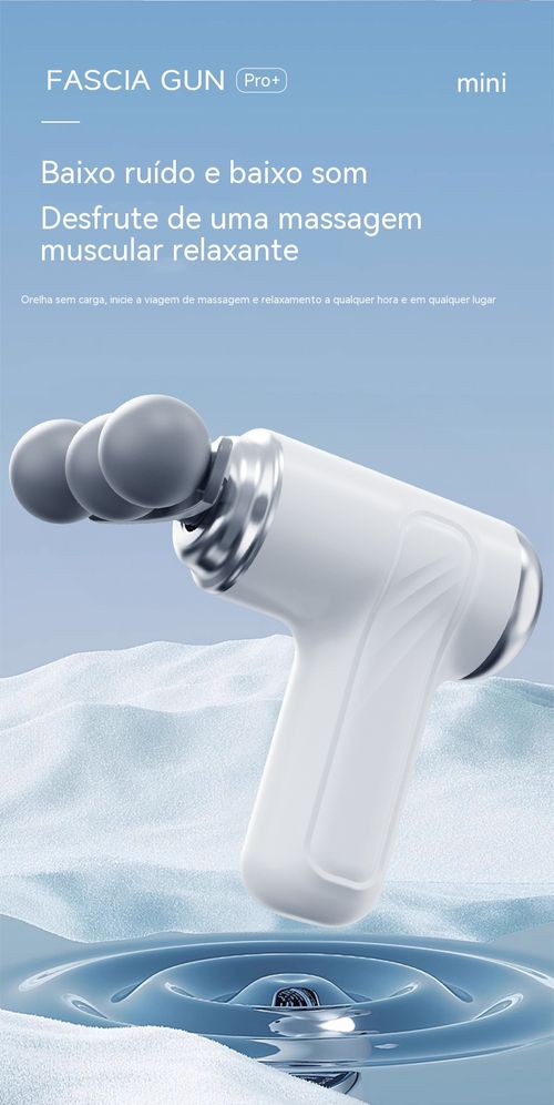 Pistola de massagem com 3 níveis e 9 cabeças – relaxamento muscular profundo, ideal para ombros, costas e cintura