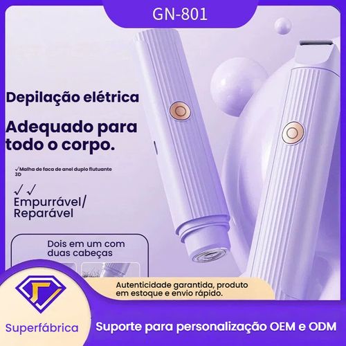 Depilador Feminino com Duas Cabeças, Cortador de Pêlos Íntimos, Navalha Elétrica, Depilador Unissex, Portátil