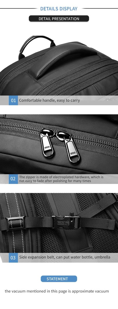 Mochila de Viagem com Vácuo, Mochila Masculina Empresarial Multifuncional para Notebook, Mochila de Compressão a Vácuo com Grande Capacidade, Material TPU