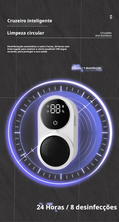 Caixa Desinfetante para Escova de Dentes com Abertura e Fechamento por Sensor Inteligente, Esterilizador UV para Escova de Dentes com Função de Desinfecção e Secagem, Removível e Fixação em Parede Sem Marcas