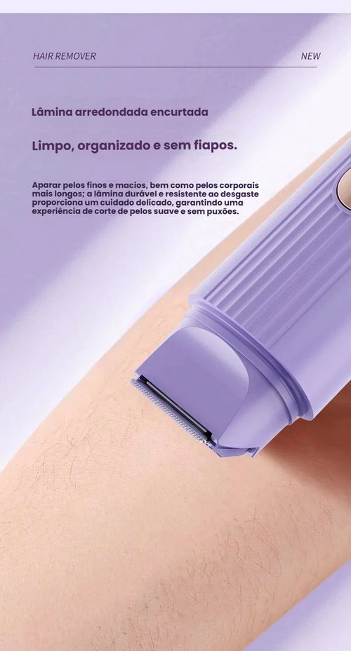 Depilador Feminino com Duas Cabeças, Cortador de Pêlos Íntimos, Navalha Elétrica, Depilador Unissex, Portátil